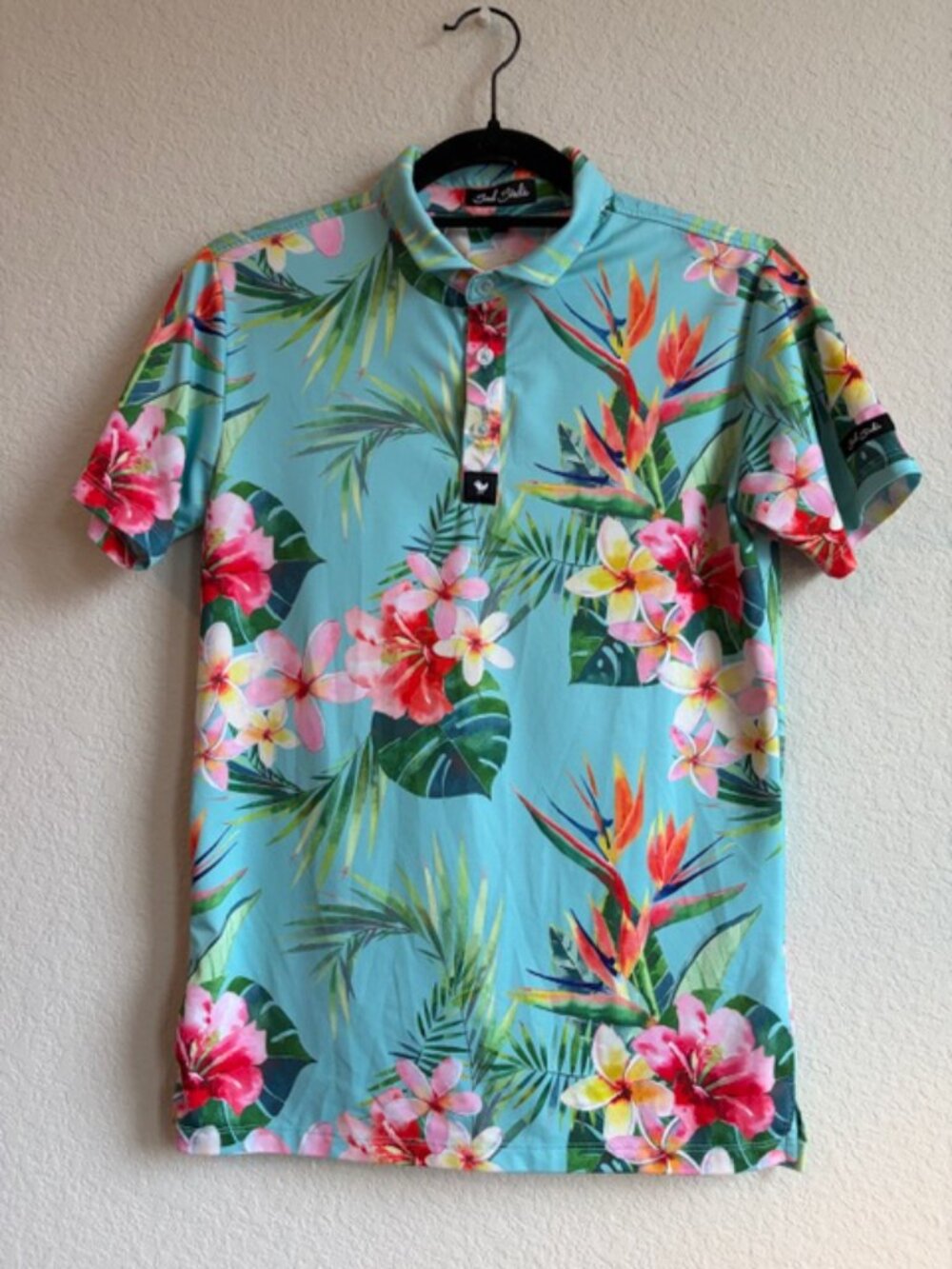 Bad Birdie Women's Tropical Short Sleeve Golf Polo Size Large Outdoors PGA Tour - Picture 2 of 10